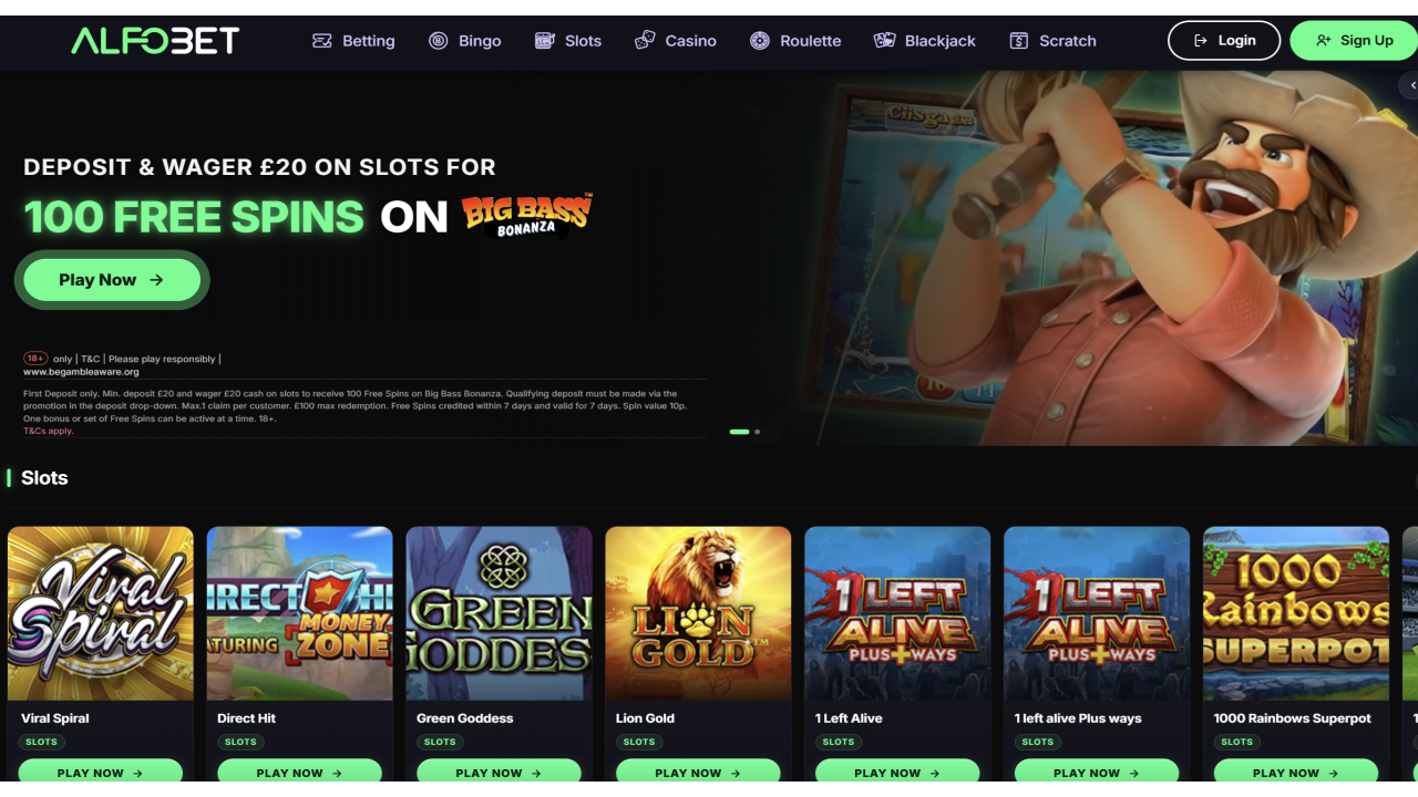 Alfobet Casino website